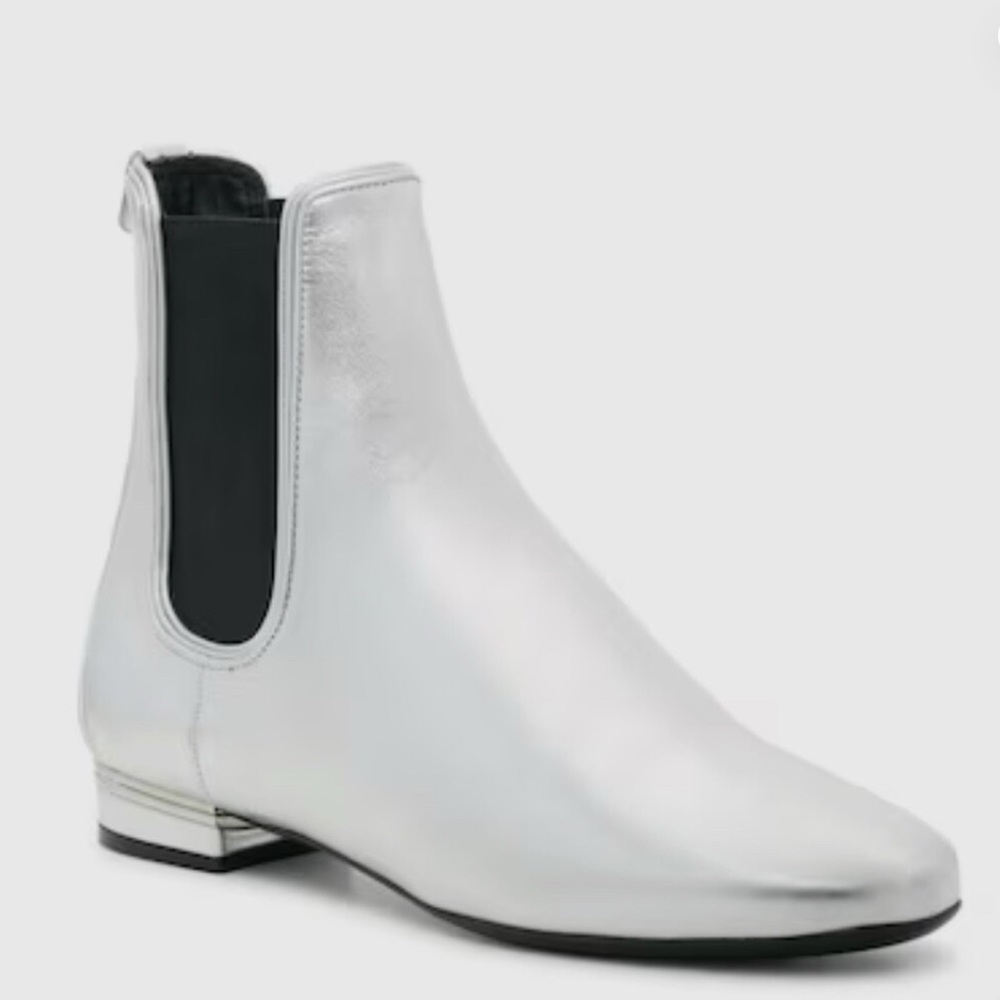 Salvatore Ferragamo Aicha Chelsea Ankle Boot Silver